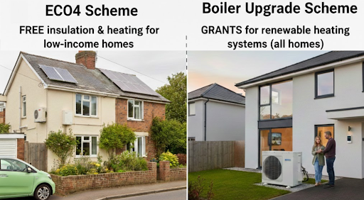 ECO4 Scheme vs Boiler Upgrade Scheme: Is There Any Difference? ECO4 Scheme